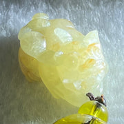 Type A Faint Yellow with Reddish Brown Spots Jadeite Male Pixiu Charm 8.27g 22.5 by 16 by 12.2mm - Huangs Jadeite and Jewelry Pte Ltd