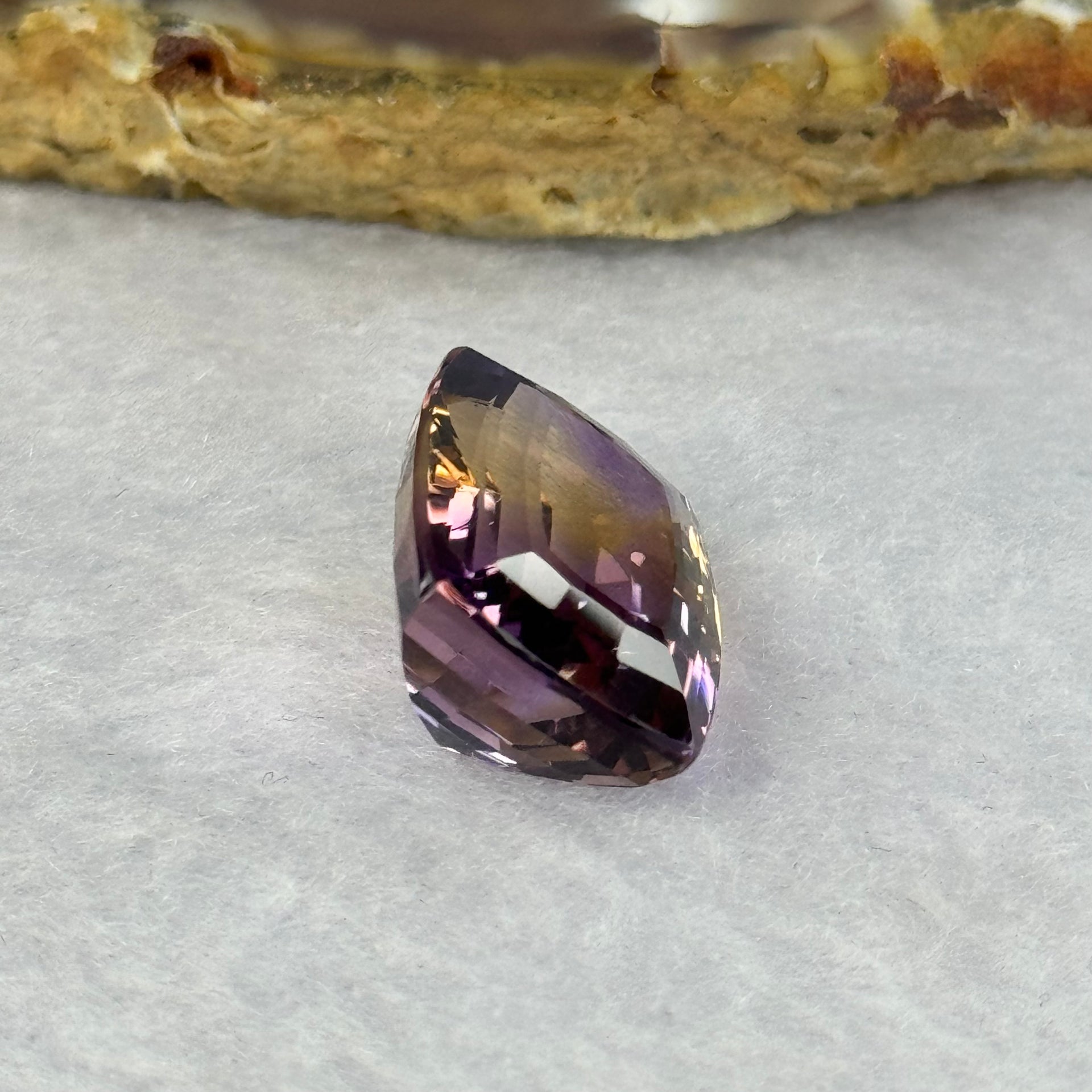 Natural Faceted Ametrine Cushion Cut 15.09ct 16.6 by 13.5 by 9.4mm - Huangs Jadeite and Jewelry Pte Ltd