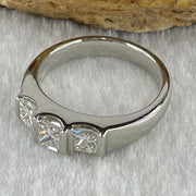 High Grade Natural Diamonds 1.0ct Platinum PT900 Ring Total 7.28g US6 HK13 EU52 Inner Diameter 16.5mm - Huangs Jadeite and Jewelry Pte Ltd