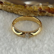 Natural Marquise Shape Diamond in 18K Yellow Gold Ring D0.21ct Total 4.3g US7 HK15 - Huangs Jadeite and Jewelry Pte Ltd