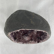 Natural Amethyst Cave with Wooden Stand 2,387.0g 153.2 by 143.7 by 165.0mm - Huangs Jadeite and Jewelry Pte Ltd