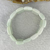 Type A Light Green Lavender Jadeite Bracelet 46.46g 18.1 by 13.4 by 7.1 mm 13 pcs - Huangs Jadeite and Jewelry Pte Ltd