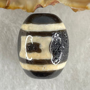 Natural Powerful Tibetan Old Oily Agate Sky Door Serenity 1 Eye Dzi Bead Heavenly Master (Tian Zhu) 一眼天诛 7.89g 20.6 by 16.4mm - Huangs Jadeite and Jewelry Pte Ltd