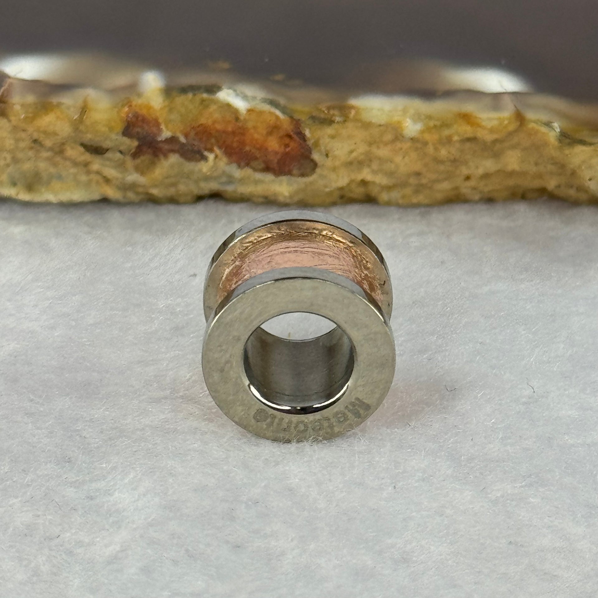 12.0mm Meteorite in Titanium Pendent / Charm (Rose Gold Color) 2.73g 9.1 by 12.4mm - Huangs Jadeite and Jewelry Pte Ltd