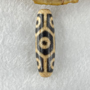 Natural Powerful Tibetan Old Oily Agate 9 Eyes Turtle Shell Dzi Bead Heavenly Master (Tian Zhu) 九眼龟壳天诛 7.35g 38.5 by 11.5mm - Huangs Jadeite and Jewelry Pte Ltd