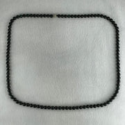 Rare High End Type A Highly Translucent Black Omphacite Jadeite Beads Necklace 70.94g 74cm 7.5mm 106 Beads - Huangs Jadeite and Jewelry Pte Ltd