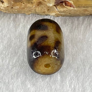 Natural Powerful Tibetan Old Oily Agate Patina Guiren Tairen Human Dzi Bead Totem Amulet Heavenly Master (Tian Zhu) 贵人天诛 1.64g 13.1 by 8.8mm - Huangs Jadeite and Jewelry Pte Ltd