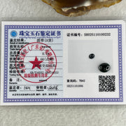 Type A Translucent Black Omphacite Jadeite Oval Cabouchon Stone For Setting 0.34g 8.2 by 6.9 by 3.0mm - Huangs Jadeite and Jewelry Pte Ltd