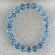 Above Average Natural Blue Topaz Beads Bracelet 26.33g 15.5cm 8.7mm 22 Beads - Huangs Jadeite and Jewelry Pte Ltd