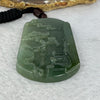 Type A Dark Green with Yellowish Green Jadeite Shan Shui Pendent 56.71g 64.6 by 44.7 by 7.4 mm - Huangs Jadeite and Jewelry Pte Ltd