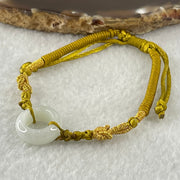 Type A Faint Lavender Jadeite Ping An Kou String Bracelet 3.09g 15.2 by 6.3mm - Huangs Jadeite and Jewelry Pte Ltd