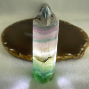 Natural Green and Purple Fluorite Quartz Tower Display 109.09g 91.6 by 31.1 by 26.0mm - Huangs Jadeite and Jewelry Pte Ltd
