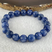 Natural Blue Kyanite Beads Bracelet 37.16g 16cm 10.3mm 19 Beads - Huangs Jadeite and Jewelry Pte Ltd