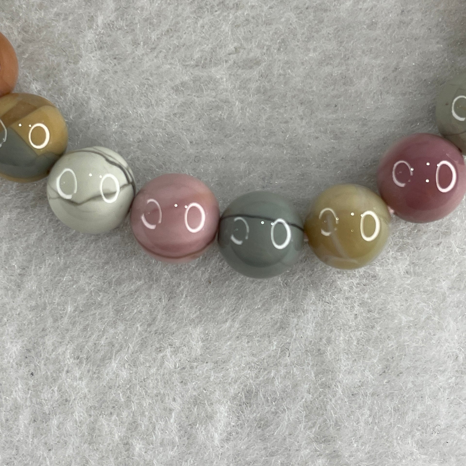 Natural Alashan Agate Pastels Pink Beads with Rabbit Charm Bracelet 17.28g 16cm 7.8mm 23Beads - Huangs Jadeite and Jewelry Pte Ltd