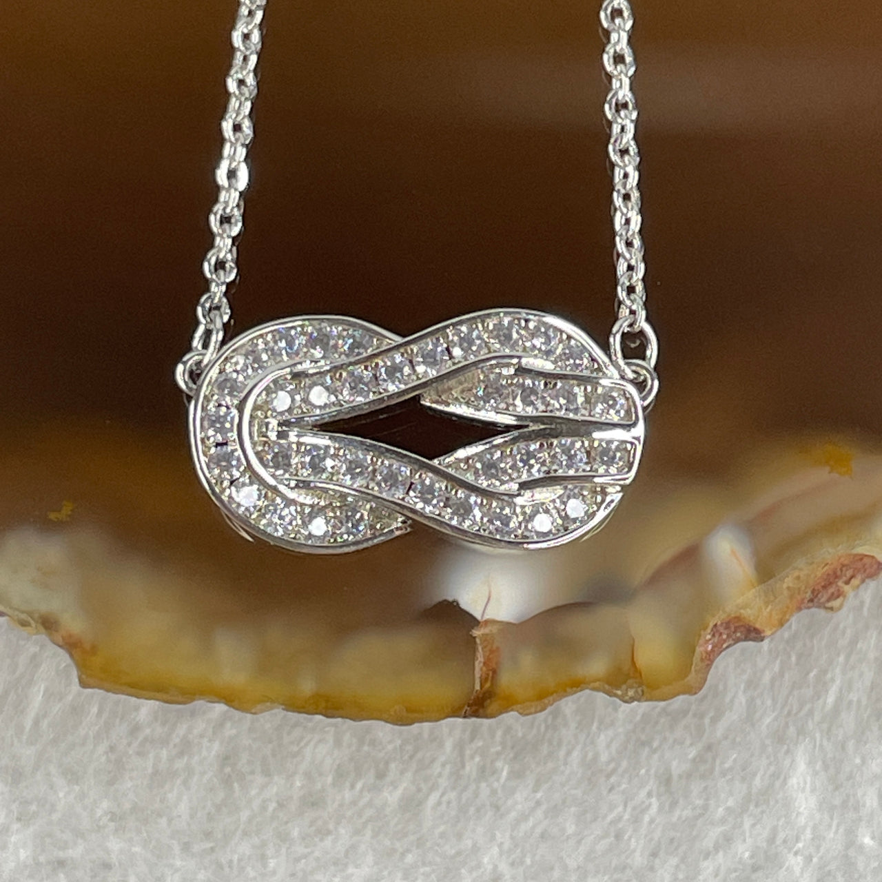 0.2Ct Colourless Round Brilliant Diameter 3.5mm VVS1 Excellent Cut Moissanite Excellent Polish Excellent Symmetry None Florescence in S925 Silver Double Necklace 40-51cm