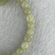 Special Edition Natural Type A Light Green with Yellow Jadeite Male Pixiu 20.9 by 17.7 by 13.0mm with Jadeite Beads Bracelet 22.18g 16cm 7.0mm 25 Beads - Huangs Jadeite and Jewelry Pte Ltd