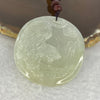Type A Semi Icy Faint Green Down Mountain Tiger 下山虎 Pendant 28.88g 53.9 by 50.6 by 5.6mm - Huangs Jadeite and Jewelry Pte Ltd