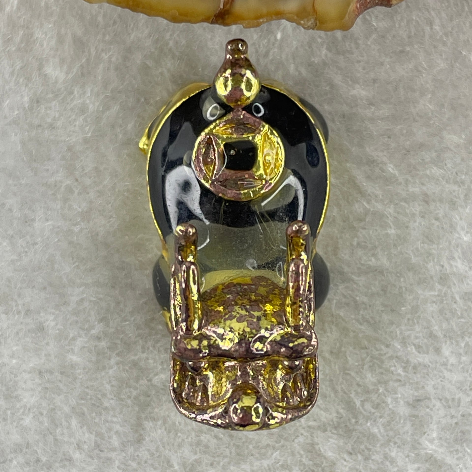 Gold Plated Long Gui Dragon Tortoise Charm 9.53g 25.8 by 13.3 by 13.9mm - Huangs Jadeite and Jewelry Pte Ltd