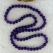 Good Grade Natural Amethyst Necklace 39.51g 7.3mm 79 Beads - Huangs Jadeite and Jewelry Pte Ltd