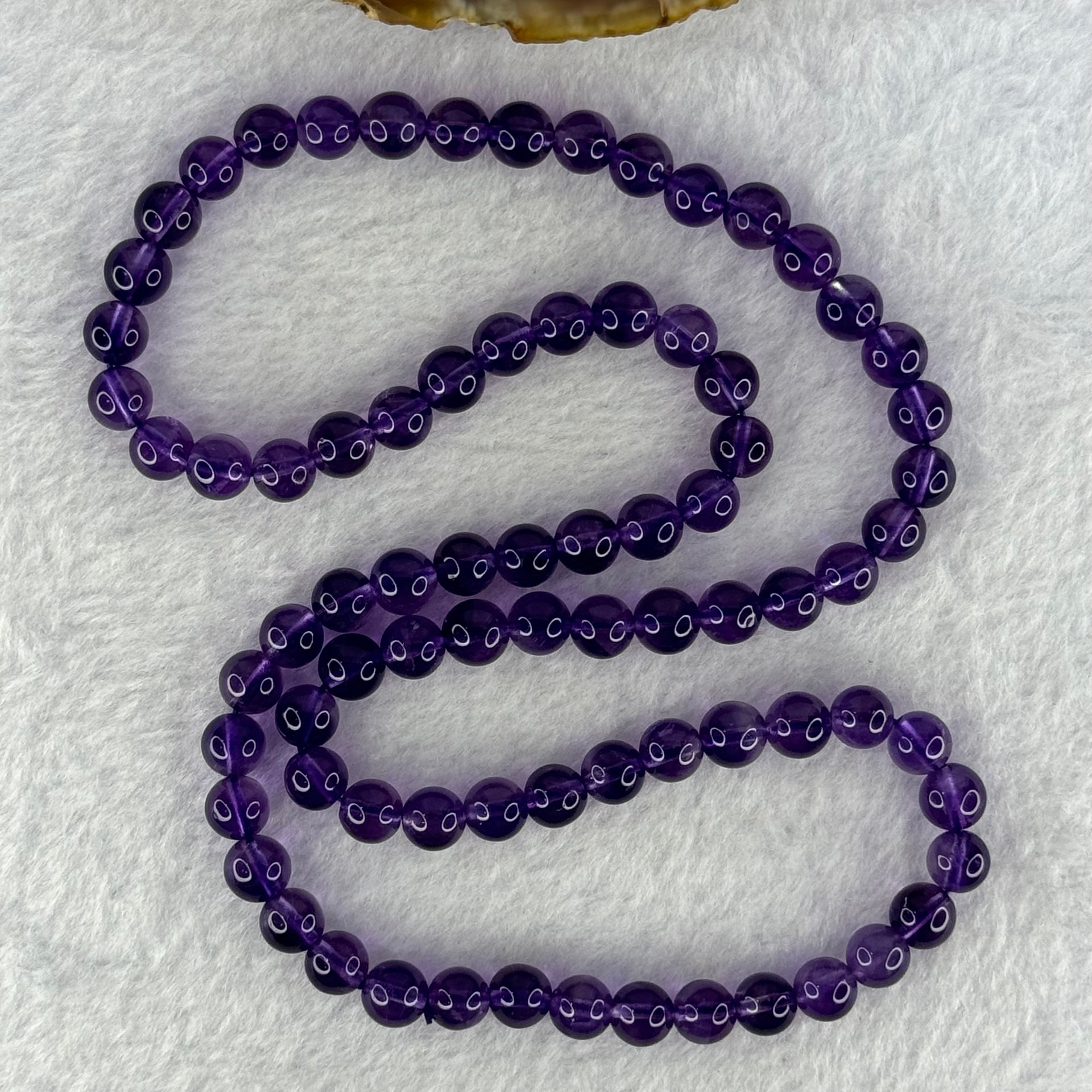 Good Grade Natural Amethyst Necklace 39.51g 7.3mm 79 Beads - Huangs Jadeite and Jewelry Pte Ltd