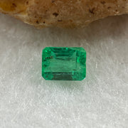 Natural Colombia Vivid Green Emerald (Beryl) Cut-Cornered Square Step cut 0.42ct 5.0 by 4.9 by 2.9mm - Huangs Jadeite and Jewelry Pte Ltd