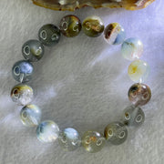 Natural Blue Rutilated Quartz Bracelet 天然蓝兔毛手链 56.65g 19cm 13.8mm 16 Beads - Huangs Jadeite and Jewelry Pte Ltd