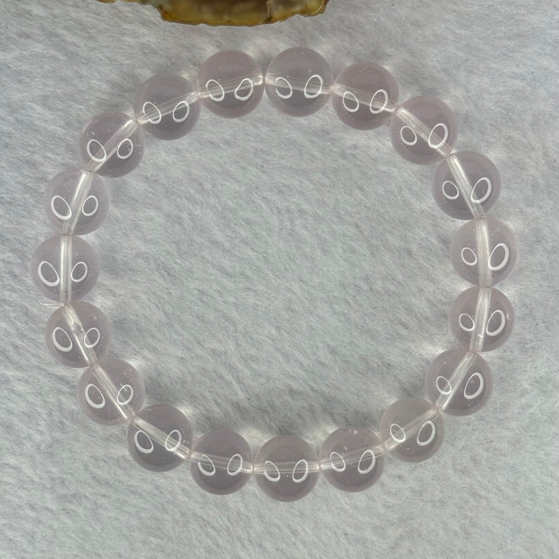 Natural Rose Quartz Beads Bracelet 天然玫瑰石英珠手链 31.91g 17.5cm 10.8mm 19 Beads - Huangs Jadeite and Jewelry Pte Ltd