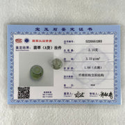 Type A Wuji Grey Jadeite Ping An Kou Donut Charm Pendant 2.15g 12.5 by 6.8mm - Huangs Jadeite and Jewelry Pte Ltd
