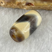 Natural Powerful Tibetan Old Oily Agate Tiger Tooth Daluo Dzi Bead Heavenly Master (Tian Zhu) 虎呀天诛 3.25g 10.2 by 10.5mm - Huangs Jadeite and Jewelry Pte Ltd