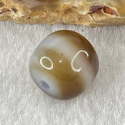 Natural Powerful Tibetan Old Oily Agate 1 Line Dzi Bead Heavenly Master (Tian Zhu) 1.87g 9.8 by 10.9mm - Huangs Jadeite and Jewelry Pte Ltd