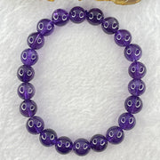 Good Grade Natural Amethyst Bracelet 23.30g 16.5cm 9.5mm 22 Beads - Huangs Jadeite and Jewelry Pte Ltd