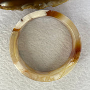 Natural Flower Agate Bangle 55.95g 21.3 by 5.7 mm Internal Diameter 54.1 mm - Huangs Jadeite and Jewelry Pte Ltd