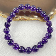 Good Grade Natural Amethyst Bracelet 23.36g 16.5cm 9.5mm 22 Beads - Huangs Jadeite and Jewelry Pte Ltd