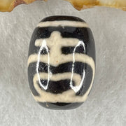 Natural Powerful Tibetan Old Oily Agate Double Nectar Vessel Dzi Bead Heavenly Master (Tian Zhu) 花蜜容器眼天珠 4.80g 18.2 by 13.2mm - Huangs Jadeite and Jewelry Pte Ltd