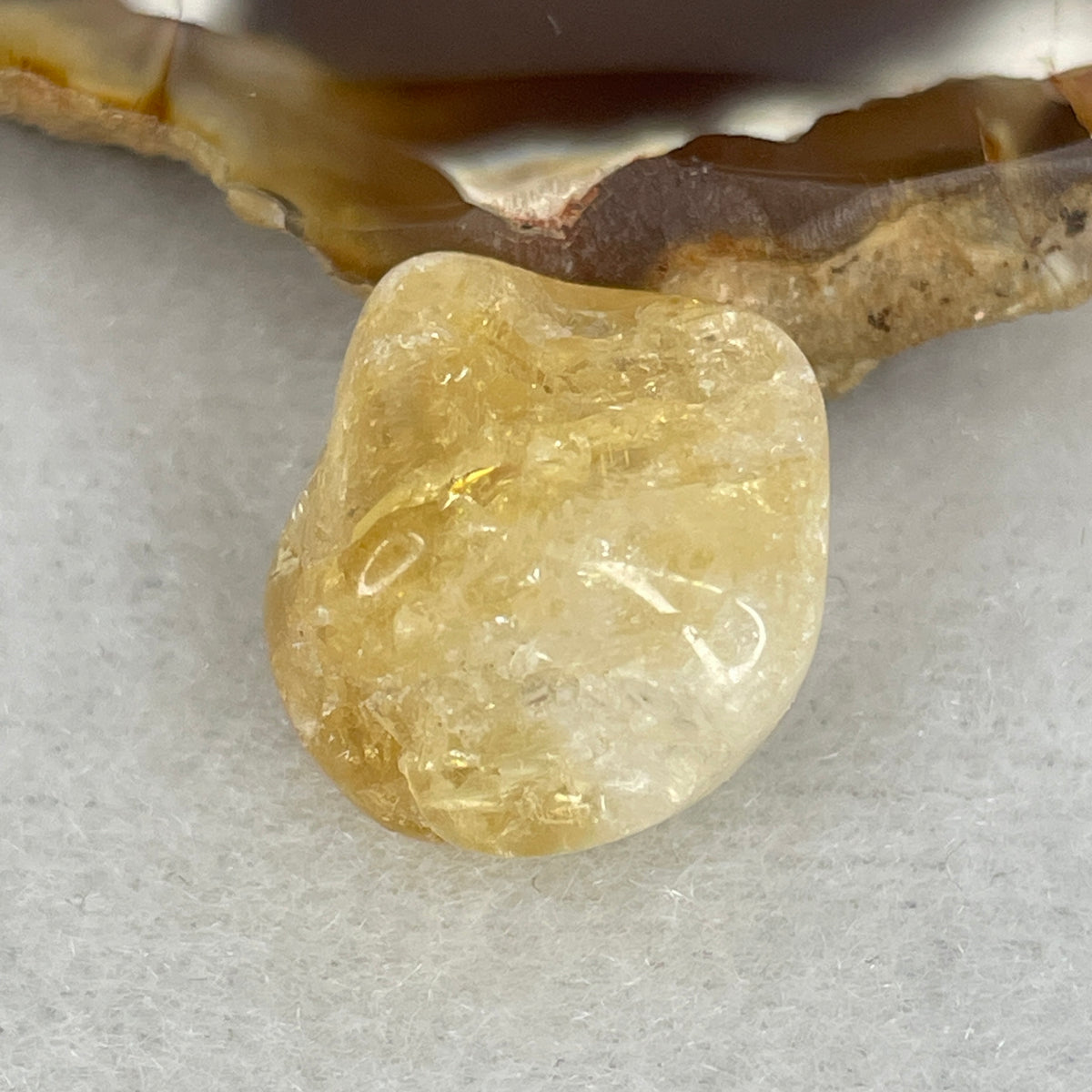Natural Citrine Quartz Crystal Mini Display Specimen | Golden Amber Wealth & Abundance Gemstone (4.0g | 16.8 x 16.6 x 12.8mm)