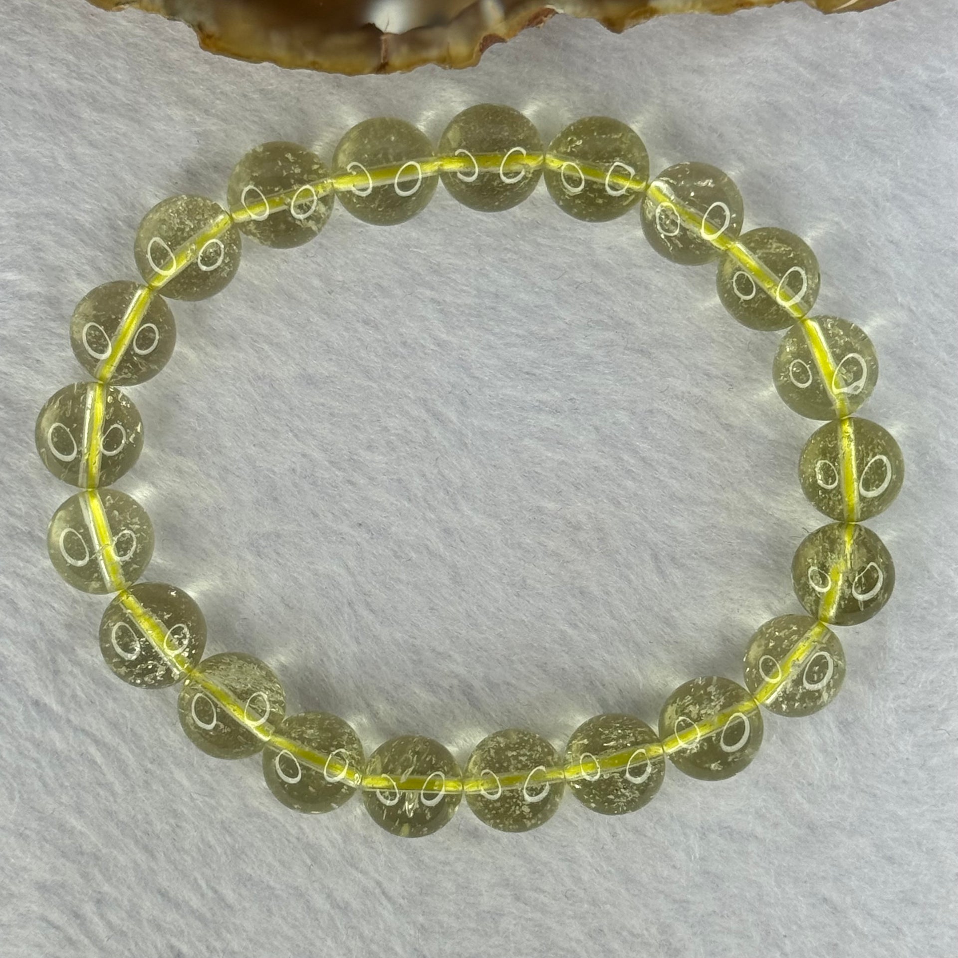 Natural Libyan Moldavite Meteorite Crystal Beads Bracelet 天然利比亚陨石手链 21.73g 17.5cm 9.9mm 21 Beads - Huangs Jadeite and Jewelry Pte Ltd