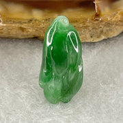 Type A Old Mine Spicy Green Jadeite Cabbage Charm Stone For Setting 0.63g 14.1 by 6.9 by 3.7mm - Huangs Jadeite and Jewelry Pte Ltd