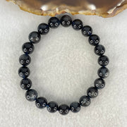 Good Grade Natural Devils Blue Beryl Aquamarine Beads Bracelet 18.41g 15cm 8.8mm 22 Beads - Huangs Jadeite and Jewelry Pte Ltd