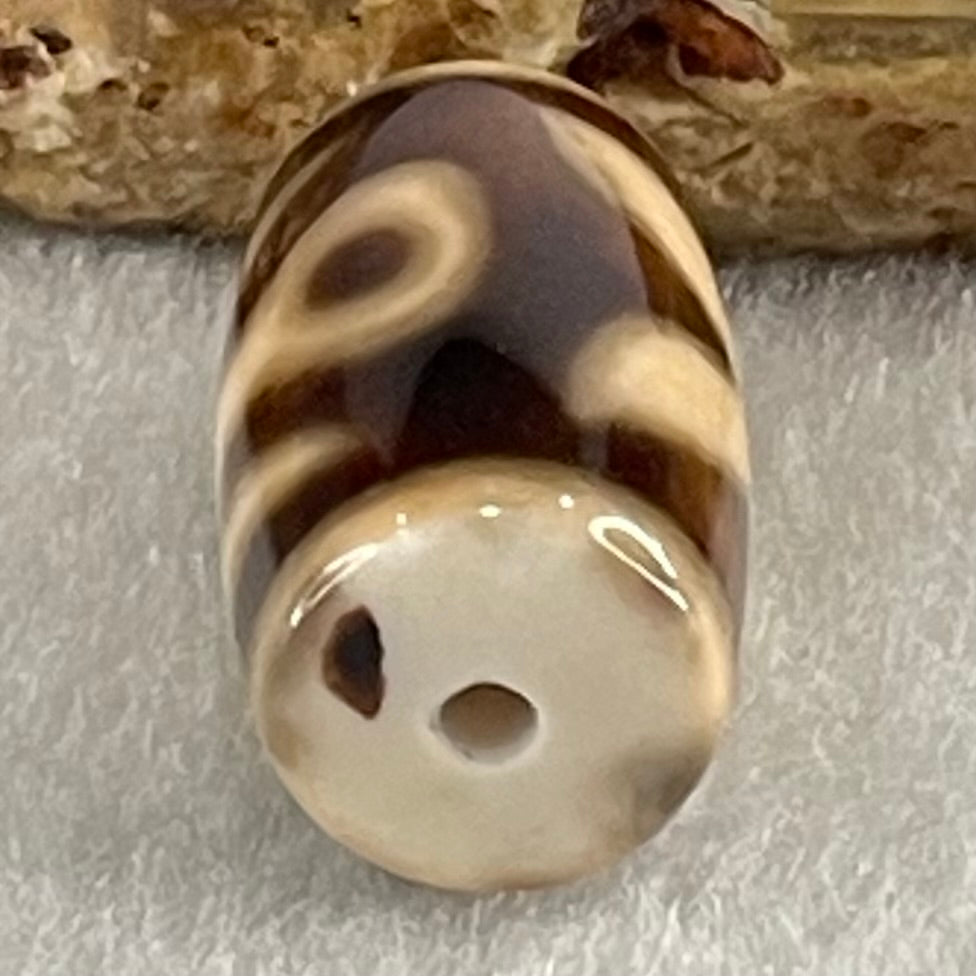 Natural Powerful Tibetan Old Oily Agate Patina Guiren Tairen Human Dzi Bead Totem Amulet Heavenly Master (Tian Zhu) 贵人天诛 4.99g 20.3 by 12.0mm - Huangs Jadeite and Jewelry Pte Ltd