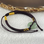 Type A Blueish Green Jadeite Ping An Kou Donut In String Bracelet 2.63g 14.5 by 4.4mm - Huangs Jadeite and Jewelry Pte Ltd