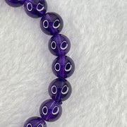 Very Good Grade Natural Amethyst Bracelet 18.35g 16cm 8.4mm 24 Beads - Huangs Jadeite and Jewelry Pte Ltd