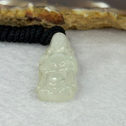 Type A Semi Icy Cai Shen Ye God of Fortune 4.93g 31.5 by 12.5 by 6.0mm - Huangs Jadeite and Jewelry Pte Ltd