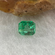 Natural Colombia Green Emerald (Beryl) Cut-Cornered Rectangular step cut 0.52ct 4.7 by 4.5 by 3.7mm - Huangs Jadeite and Jewelry Pte Ltd