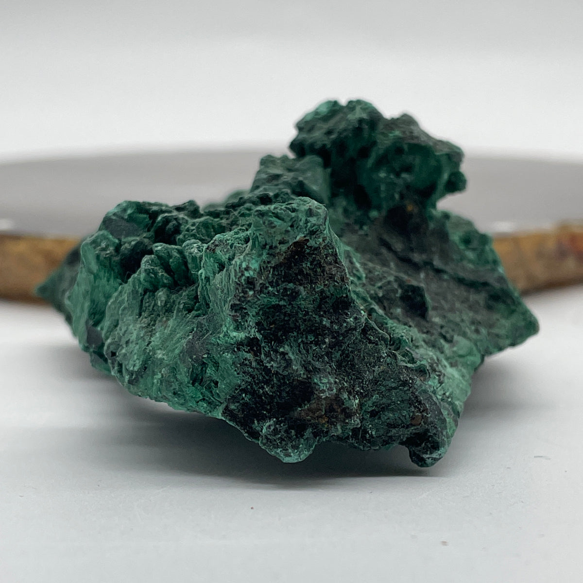 Natural Malachite Rough Mini Display | (115.68g | 86.5 x 63.4 x 35.0mm | Catalyst, "Stone of Transformation" Financial Growth & Leadership Shield, Feng Shui Prosperity & Space Harmonizer)