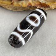 Natural Powerful Tibetan Old Oily Agate Sky Door Serenity 1 Eye Dzi Bead Heavenly Master (Tian Zhu) 一眼天诛 4.52g 28.8 by 10.3mm - Huangs Jadeite and Jewelry Pte Ltd