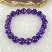 Very Good Grade Natural Amethyst Bracelet 24.97g 16cm 9.9mm 20 Beads - Huangs Jadeite and Jewelry Pte Ltd