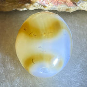 Natural Powerful Tibetan Old Oily Agate Tiger Tooth Daluo Dzi Bead Heavenly Master (Tian Zhu) 2.84g 14.5 by 12.0mm - Huangs Jadeite and Jewelry Pte Ltd