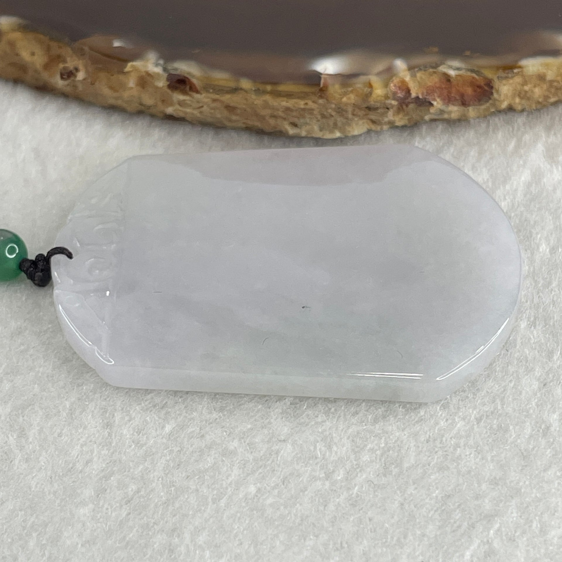 Natural Type A Lavender Jadeite Wu Shi Pai Pendant 26.80g 53.4 by 42.1 by 3.8mm - Huangs Jadeite and Jewelry Pte Ltd