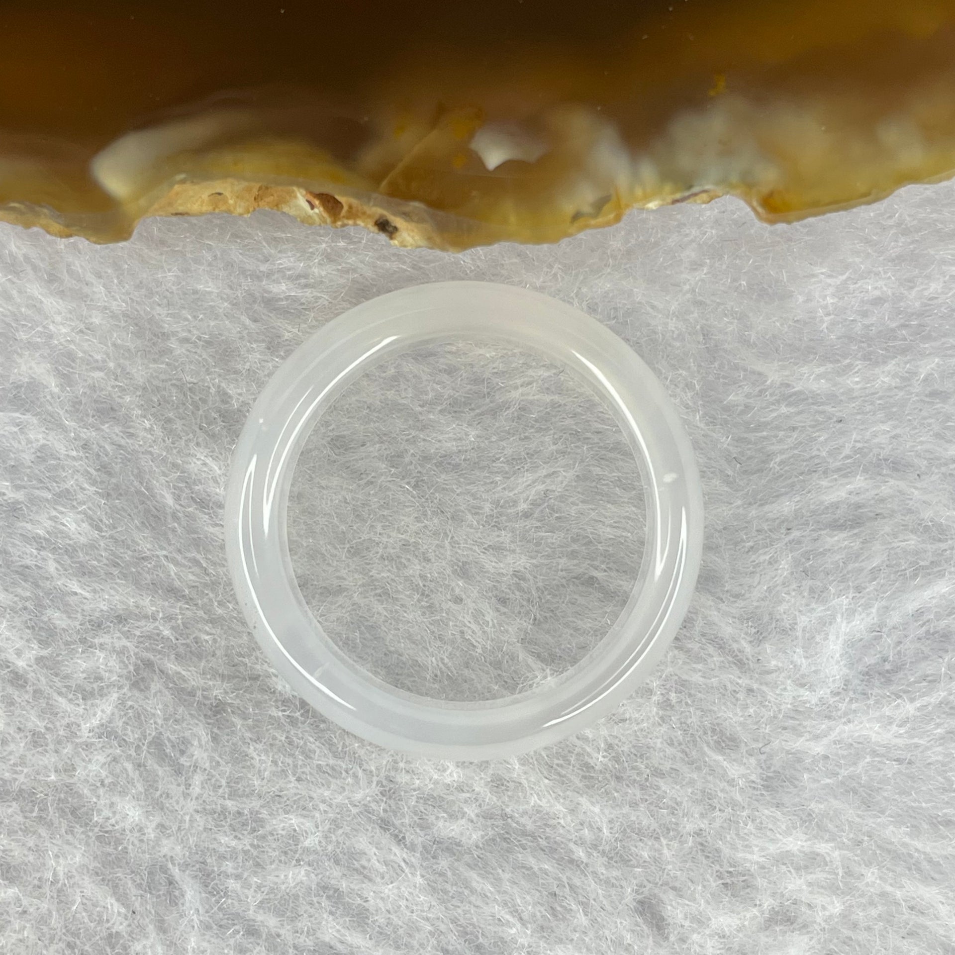 Natural Agate Ring 1.98g 5.8 by 3.0 mm US 6.8/ HK 15 - Huangs Jadeite and Jewelry Pte Ltd