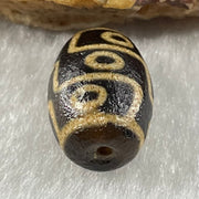 Natural Powerful Tibetan Old Oily Agate 9 Eyes Dzi Bead Heavenly Master (Tian Zhu) 九眼天诛 2.14g 14.1 by 10.3mm - Huangs Jadeite and Jewelry Pte Ltd